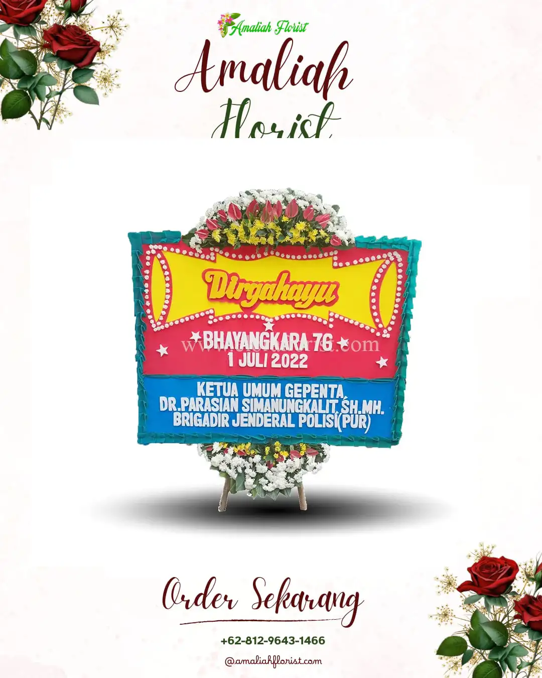 Papan Bunga HUT Ulang Tahun Mauk